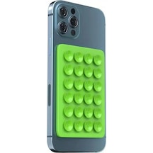 Goldenqian 24-kare Kalınlaşmış Silikon Ped Arka Etiket Vantuz Vantuz Cep Tablet Telefon Bagaj Vantuz Evrensel Telefon Green Green