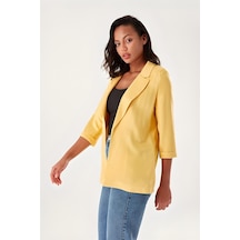 Batik Blazer Viskon Ceket Sarı