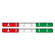 İtalia Yazılı İtalyan Çubuk 2li 3d Sticker Abanoz
