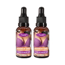 Timilk Maxcuve 2 Adet Kadınların Göğüslerine Özel Tasarlanmış İrisıkı Günlük Şekillendiricimasaj Yağı 30ml