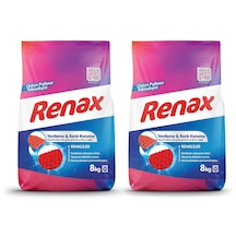 Renax Matik Renkliler için Toz Çamaşır Deterjanı 64 Yıkama 2 x 8 KG