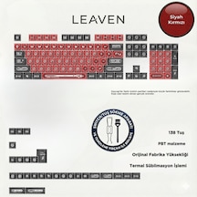 Klavye Keycaps -136 Tuşlu Kırmızı, Yarı Şeffaf Işık Geçiren Tuş Takımı