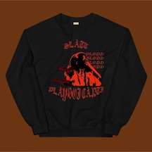 Startmore Slatted Playboi Carti Sweatshirt Beyaz Siyah