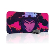 Ghost İn The Shell Kaymaz Dikişli Kauçuk Oyuncu Mousepad V3 - 70x30 Xl Gaming Mouse Pad Fare Altlığı
