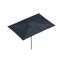 Tr Teras Şemsiyesi, 3 M X 2 M, Kranklı, Su Geçirmez, Güneşe Dayanıklı, Bahçe, Plaj Veya Teras İçin İdeal, Siyah Genel