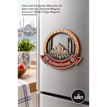 3 Adet İstanbul Temalı Metal Magnet Dekoratif Buzdolabı Mıknatısı Ve Şehir Hatırası, Seyahat Magnet, Souvenir, Metal Fridge Magnet