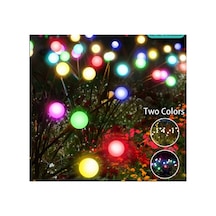 2 Adet Güneş Enerjili Rgb 8 Top Çok Renkli Ateş Böceği Led Bahçe Aydınlatma Solar Bahçe Süsü