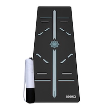 Seeka Yoga Pro Serisi Flow Yoga Mat - Siyah Turkuaz/Beyaz