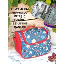 20x24x12 Cm Termoslu Geniş İç Hacimli Beslenme Çantası Roket