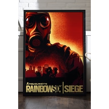 Rainbow Six Siege Siyah Ahşap Çerçeveli Poster, Dekoratif Oyun Duvar Tablosu