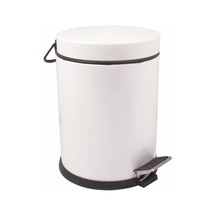 Pedallı Beyaz Çöp Kovası 5 Lt Beyaz