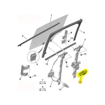 Peugeot 3008 Arka Kapi Cam Düğmesi 2009-2014 6490rk 1.6, 1.6 Vtı, 1.6 Hdı