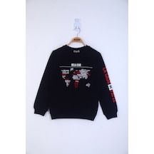 Toontoy Kids Toontoy Erkek Çocuk Bella Ciao Baskılı Sweatshirt Siyah
