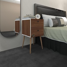 Kenzlife Komodin Hanami Cvz 74 39 39 Komidin Ahşap Ayaklı Kitaplık Ayakkabılık Kapaklı Arkalıklı Beyaz