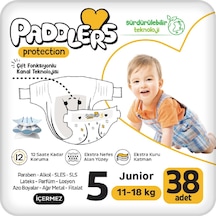 Paddlers Protection Bebek Bezi 5 Numara Junior 38 Adet (11-18 Kg) Jumbo Paket
