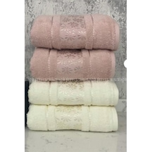 Blossom El-yüz Havlusu 4 Adet-pembe-krem