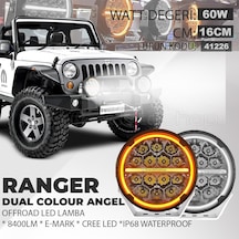 Ranger 6.5'' Angellı 60w 14 Led Turuncu Beyaz Drl Mercek Far