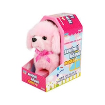 Sunman Oyuncak Peluş Sevimli Pembe Poodle Hareketli Sesli Çok Renkli
