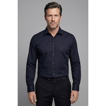 Bisse Klasik Yaka Regular Fit Siyah Uzun Kol Cepsiz Erkek Gömlek Gmkls250061 C99