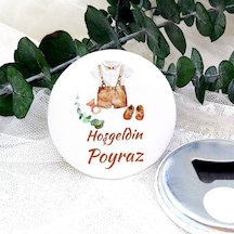 Elbise Desenli Erkek Bebek Metal Yenidoğan Açacak Magnet 15 Adet