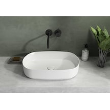 Isvea Infinity Tezgah Üstü Lavabo 55 CM Beyaz 10Nf65055