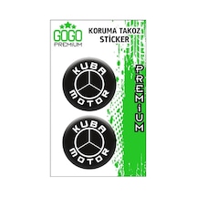 Gogo Koruma Takozu 2'li Damla Sticker 4x4 Beyaz - Kuba
