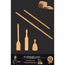 Platinum Serisi Ahşap Hamur Açma Oklavası Börek Seti 5li Set Yn13