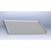 Tepsi Kırılmaz Şeffaf No:3 22x32x1 Cm Metalik