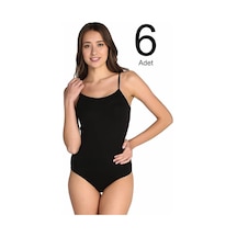 Tutku Kadın Karışık Renk 6'lı Paket İp Askılı Likralı Kancalı Çıtçıtlı Body Elf568t0148ccm6 001