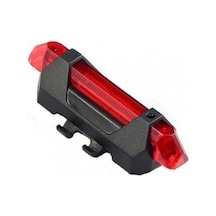 Bisiklet Işığı Led Stop   Arka Ikaz Işık Lamba Usb Şarjlı 4 Mod Kırmızı