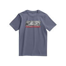 Unisex Kısa Kollu Falastinian Ve Zincirli Gözler Baskılı Tişört S - 2xl T300029 Koyu Gri