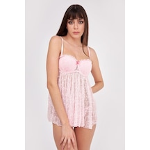 Loya Kadın Pembe Gülpembe Gecelik (544178990)