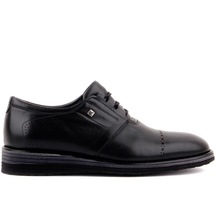 Fosco - Siyah Deri Erkek Günlük Ayakkabı-14274