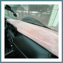 Trendexa Yumuşak Tüylü Oto Torpido Bagaj Üstü Örtü Peluş Halı Pudra Pembe 130x40cm Mac Standart
