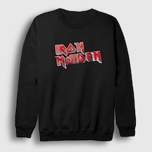 Presmono Unisex Logo V2 Iron Maiden Sweatshirt Siyah Presmono Unisex Logo V2 Iron Maiden Sweatshirt Siyah