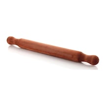 Doğal Ahşap Merdane 49 Cm, Profesyonel Kalın Hamur Ve Pizza Açma Merdanesi 5 Cm Çap , Pürüzsüz Yüzeyli Masif T