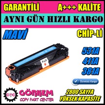 Hp Mfp M476Nw Uyumlu Toner Mavi (Cf385A)