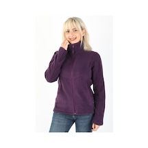 Kadın Balıkçı Fermuarlı Sweatshirt Mor