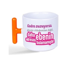 Kadın Susuyorsa Baskılı Kadınlar Günü Turuncu Kulplu T Kupa