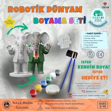 Codlaı Kids Robotik Dünyam 3d Boyama Seti - Çocuklar İçin Eğitici Yaratıcı Oyuncak Boyama Kiti - Şaşkın Fil