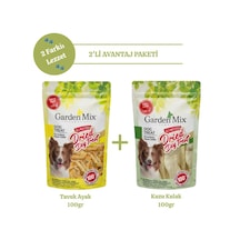Garden Mix 2'li Avantaj Paketi Tavuk Ayak 100 G + Kuzu Kulak 100 G Doğal Köpek Ödülü