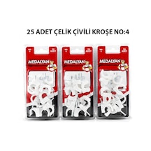 Diyarı Fırsat Dl-40 Çelik Çivili Kablo Kroşesi No 4 25 Adet 12'li Paket