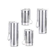 Reedark "lucaser 4 Parça Paslanmaz Çelik Demlik Seti - Kapaklı Ve Zincirli Büyük Çay Süzdürme Topları" Gümüş