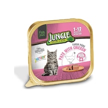 Jungle Junior Tavuklu ve Sütlü Pate Yavru Kedi Yaş Maması 100 G