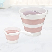 Pembe Katlanabilir Kova Ve Pembe Katlanabilir Maşrapa