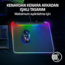Firefly V2 Pro - Rgb Arkadan Aydınlatmalı Oyun Mouse Matı - Entegre Usb Bağlantı Noktası 15 Bölge Led Aydınlatma, Optimum İzleme İçin Mikro Kazınmış Dokulu Yüzey Siyah