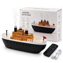 Aroma Dıffuser Gemi Işıklı Hava Nemlendirici Buhar Makine - Koku Giderici 250ml Krd-8769 Çok Renkli