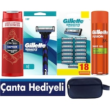 Mach3 Sport Makine+18 Yedek Bıçağı + 200ml Jel +oldspice 400ml Şampuan +çanta