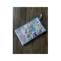 Sanrio Karakterleri Hello Kity And Friends Beyaz Desenli Tasarım Kalaemlik - Cüzdan Diğer