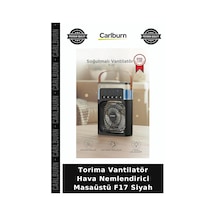 Torima Vantilatör Hava Nemlendirici Masaüstü F17 Siyah Buharlı Cihaz Aromalı Fan Masa Fanı